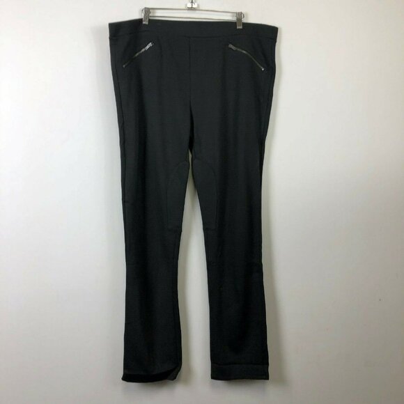 NWT Gap Womens Flint Grey Elastic Waist Pull On Zipper Pocket Pants Size XXL - Picture 1 of 6